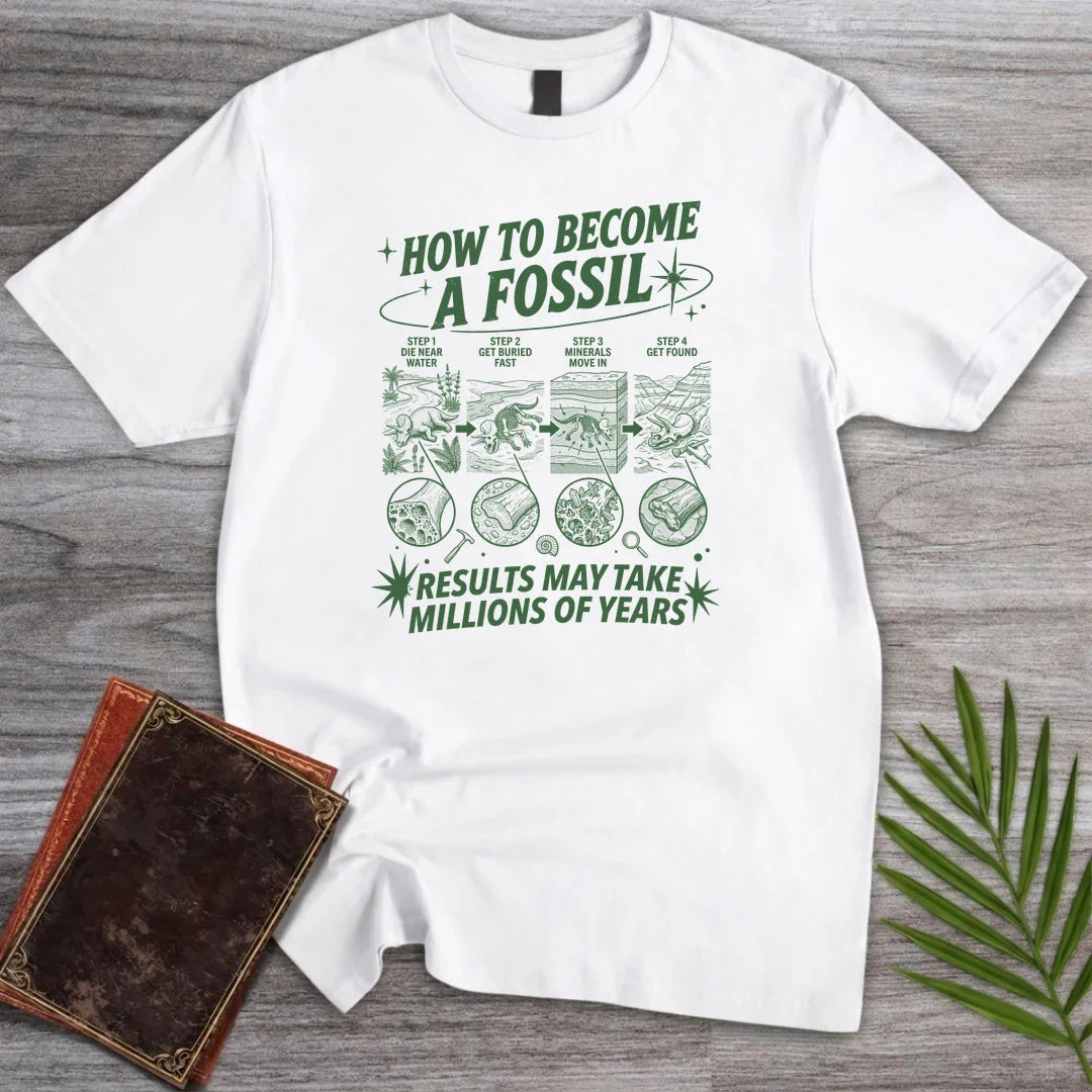 T-Shirt White / S Fossil Recipe Triceratops T-Shirt