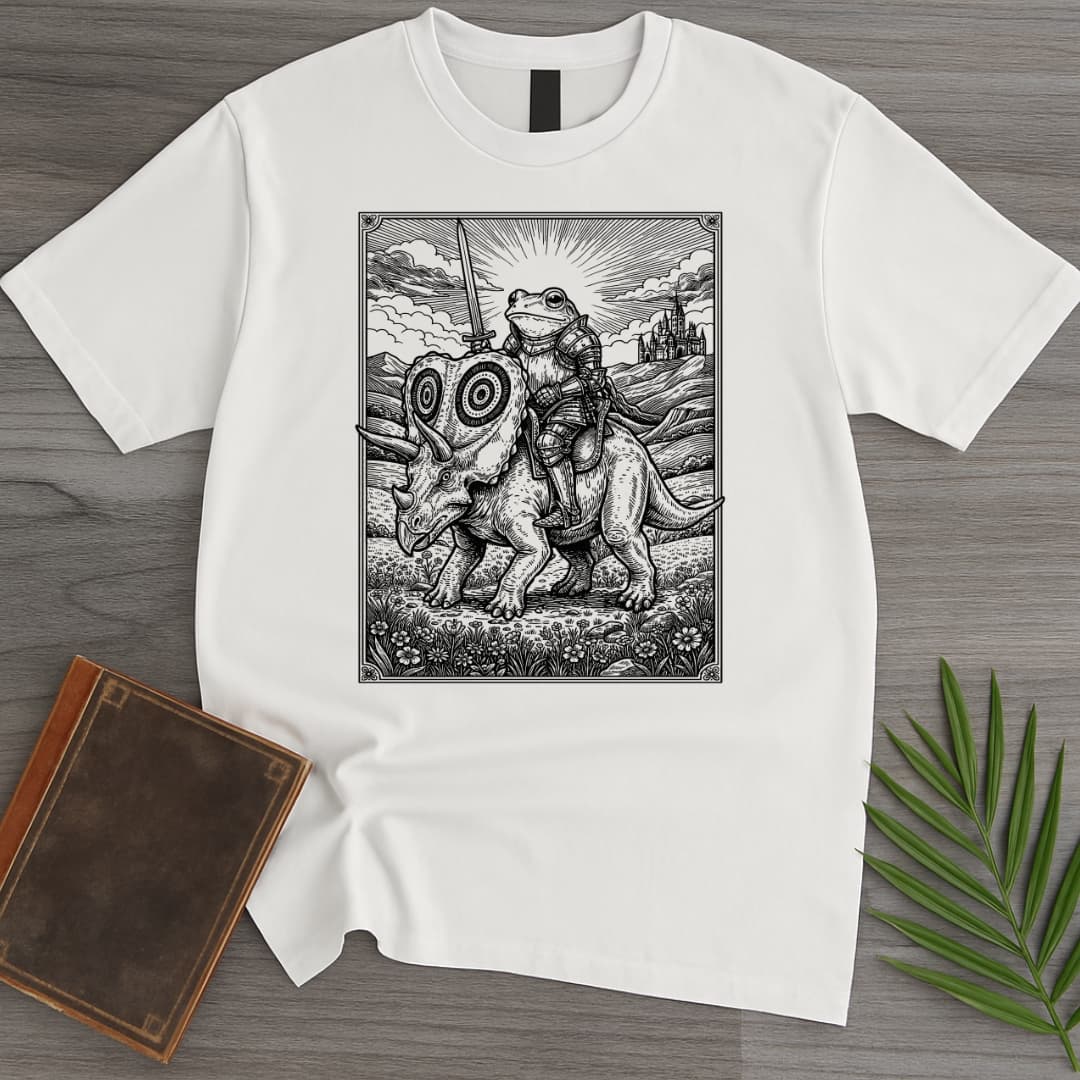 T-Shirt White / S Frog Knight Torosaurus Rider T-Shirt
