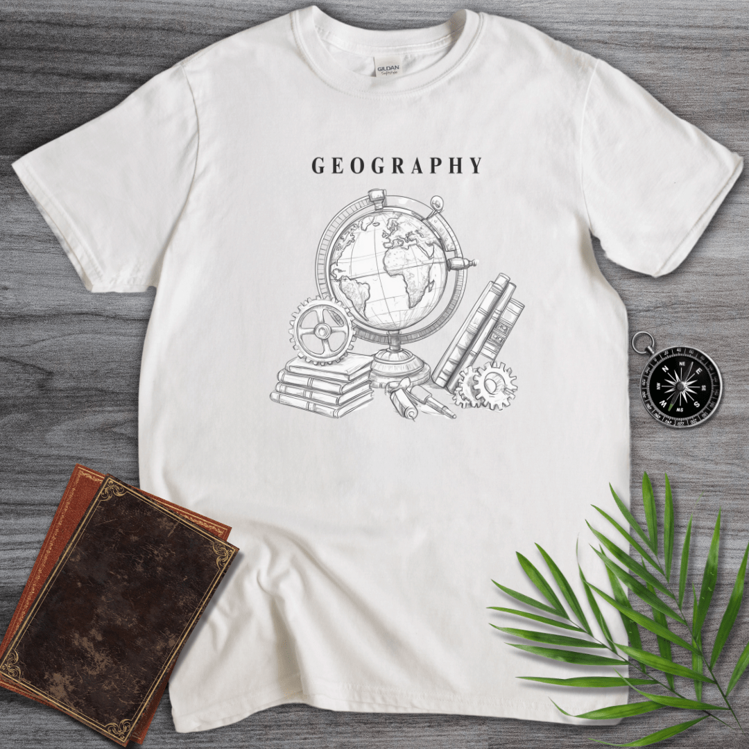 T-Shirt White / S Geography Illustration Graphic T-Shirt