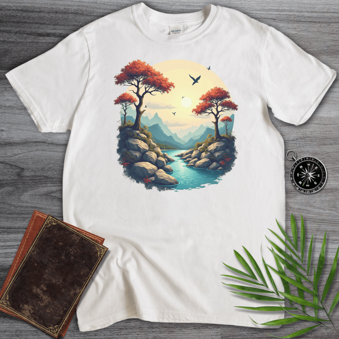 T-Shirt White / S Geomorphic Environments: Autumn Landscape T-Shirt