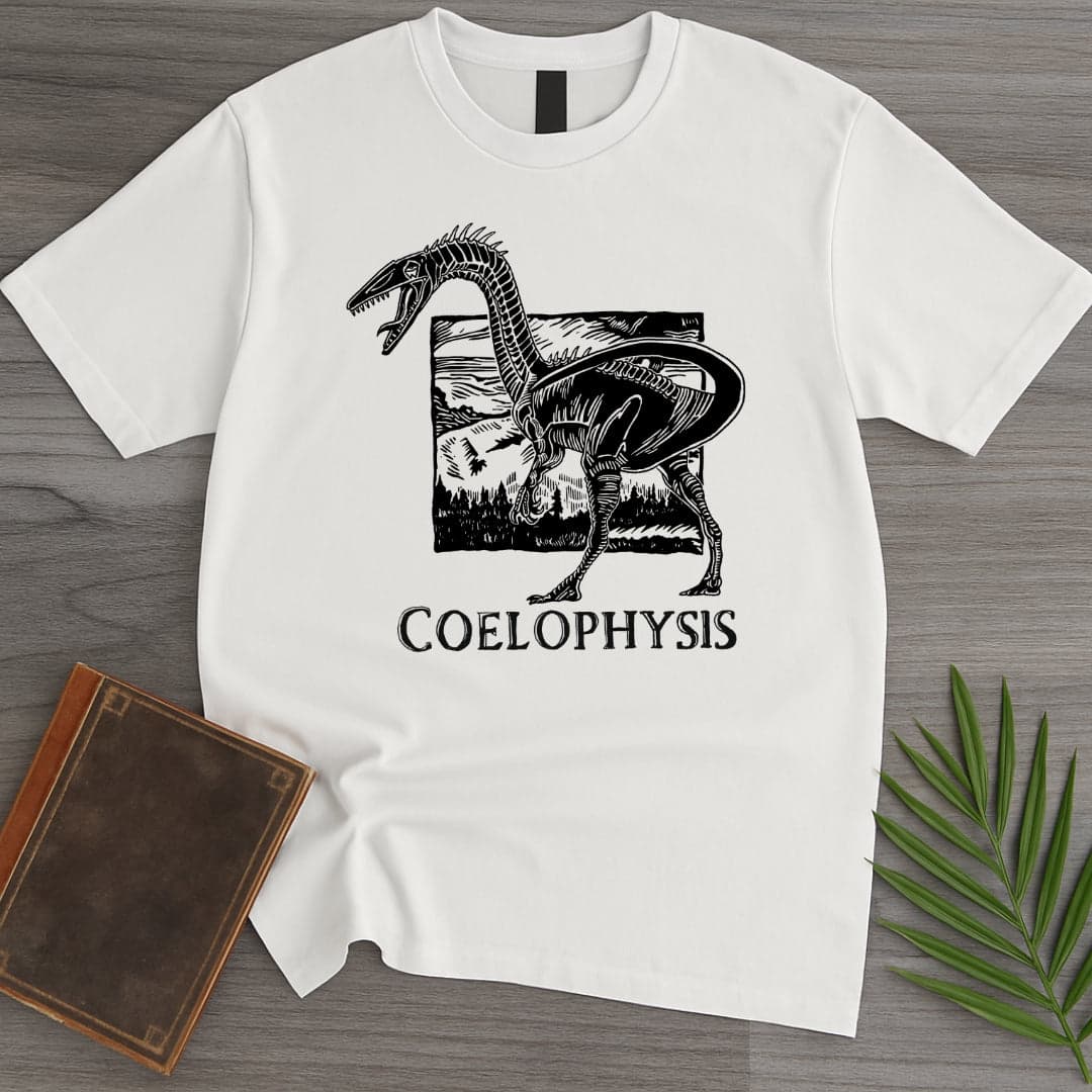 T-Shirt White / S Ghost Hollow Coelophysis T-Shirt (dunyaatay)