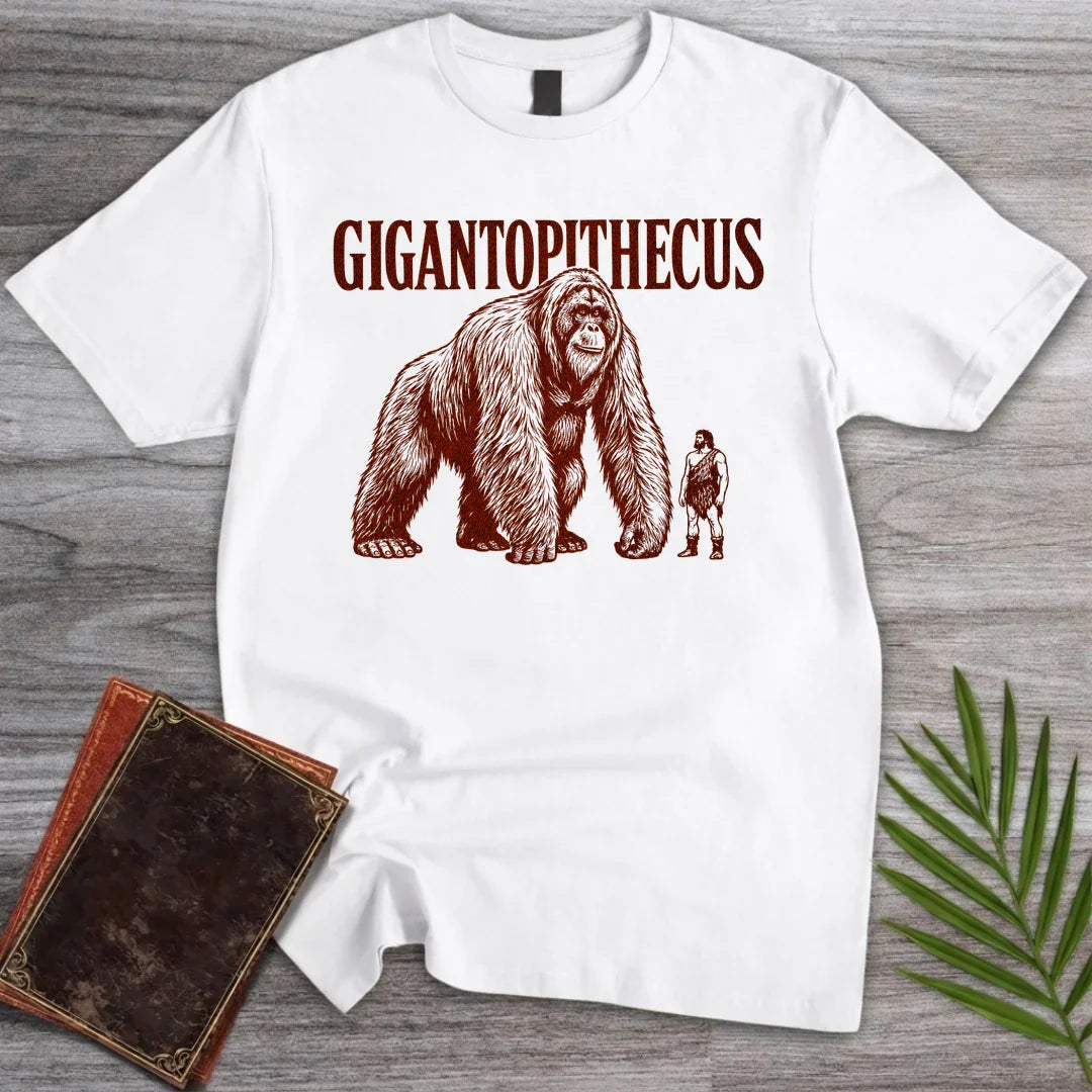 T-Shirt White / S Gigantopithecus Giant Great Ape T-Shirt