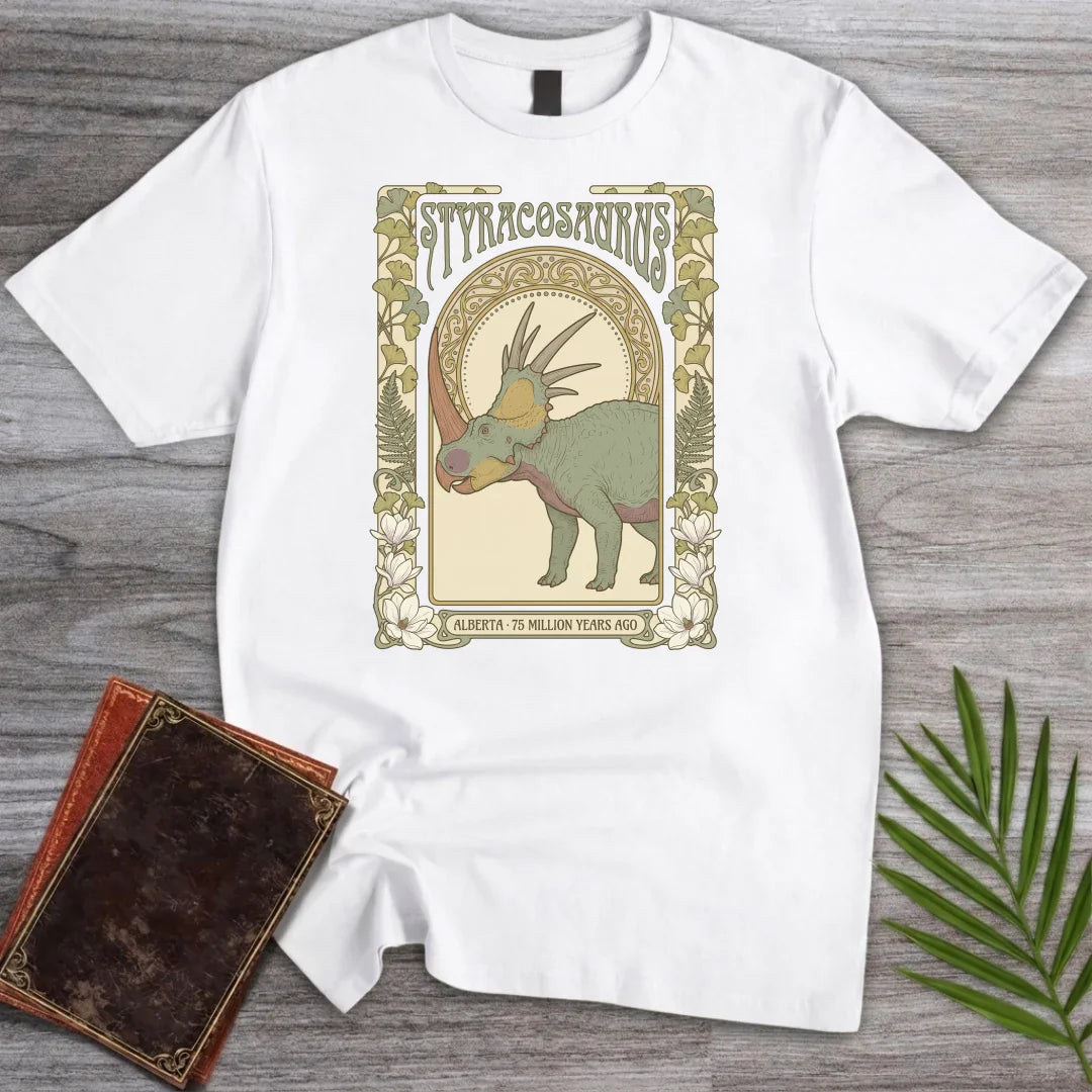 T-Shirt White / S Ginkgo Crown Styracosaurus T-Shirt