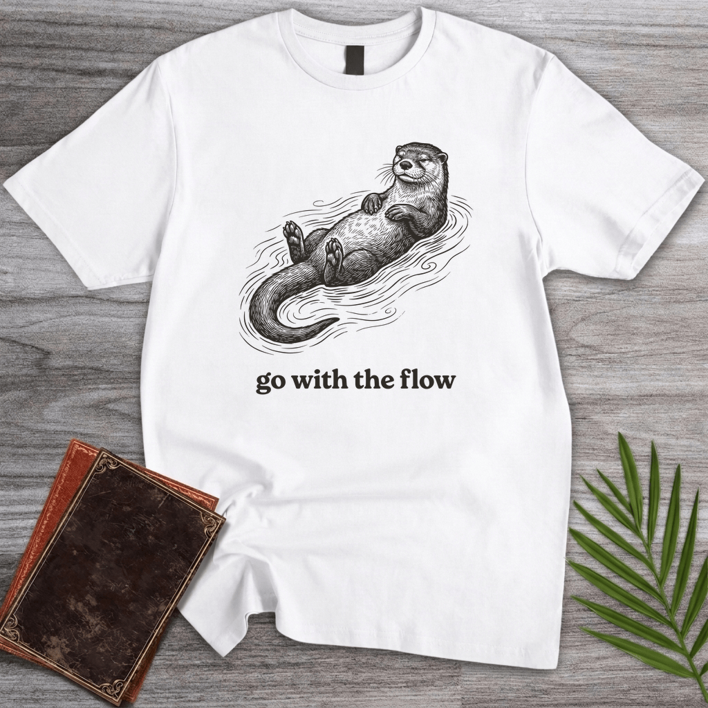 T-Shirt White / S Go With The Flow Otter T-Shirt