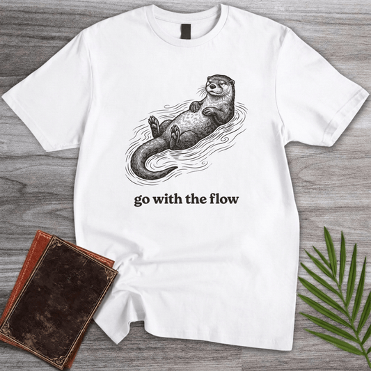 T-Shirt White / S Go With The Flow Otter T-Shirt