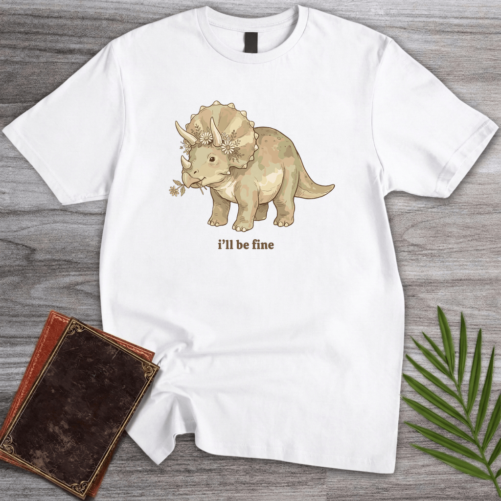 T-Shirt White / S Grazing Triceratops T-Shirt