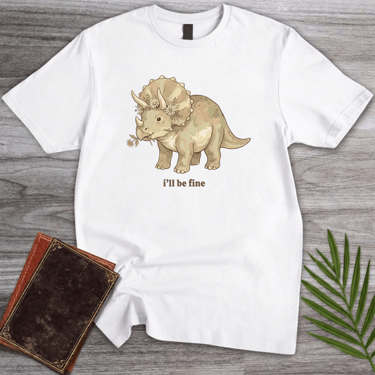 T-Shirt White / S Grazing Triceratops T-Shirt