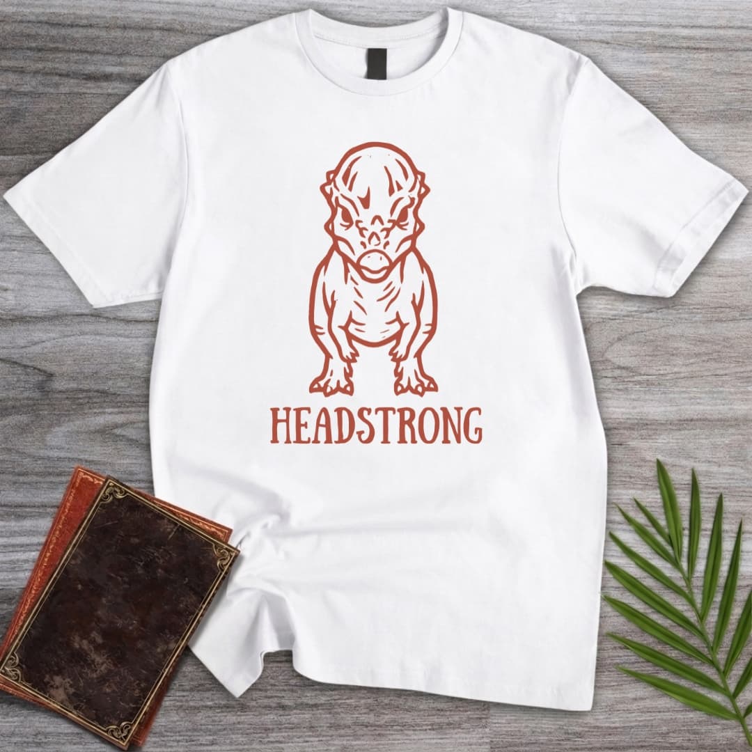 T-Shirt White / S Headstrong Pachycephalosaurus T-Shirt