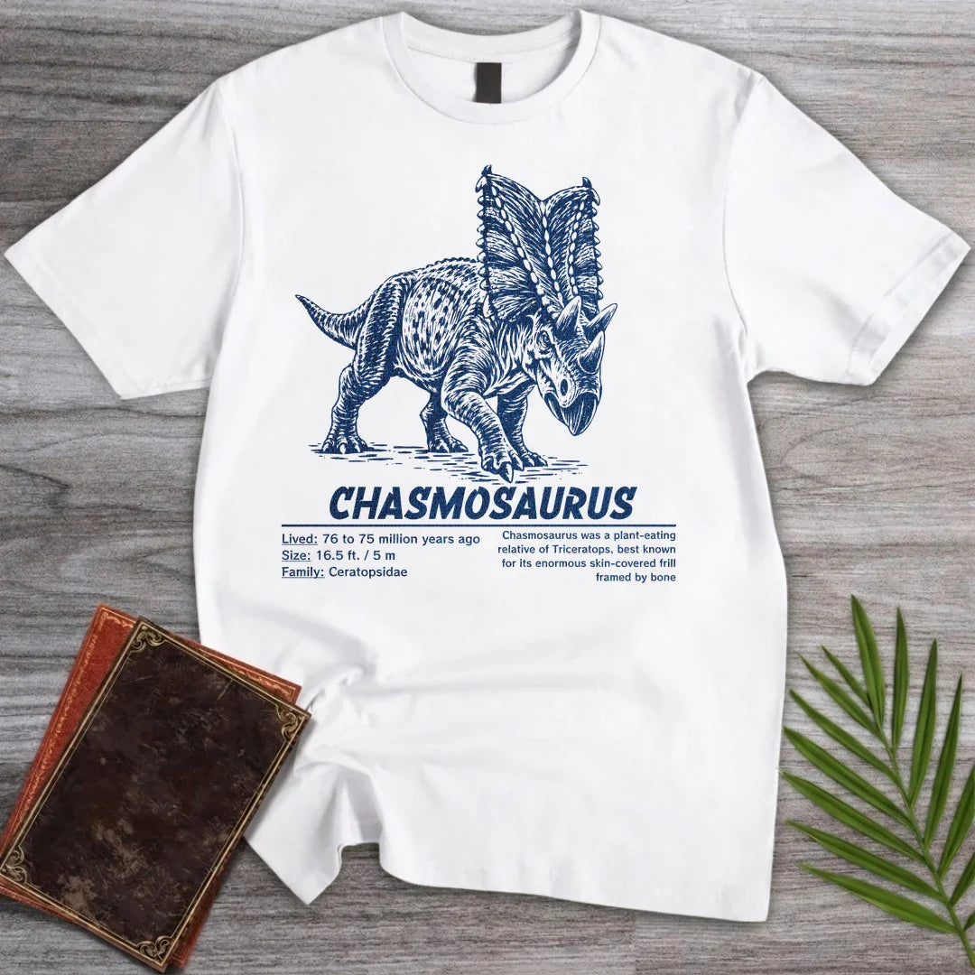 T-Shirt White / S Herbivorous Beaked Chasmosaurus T-Shirt