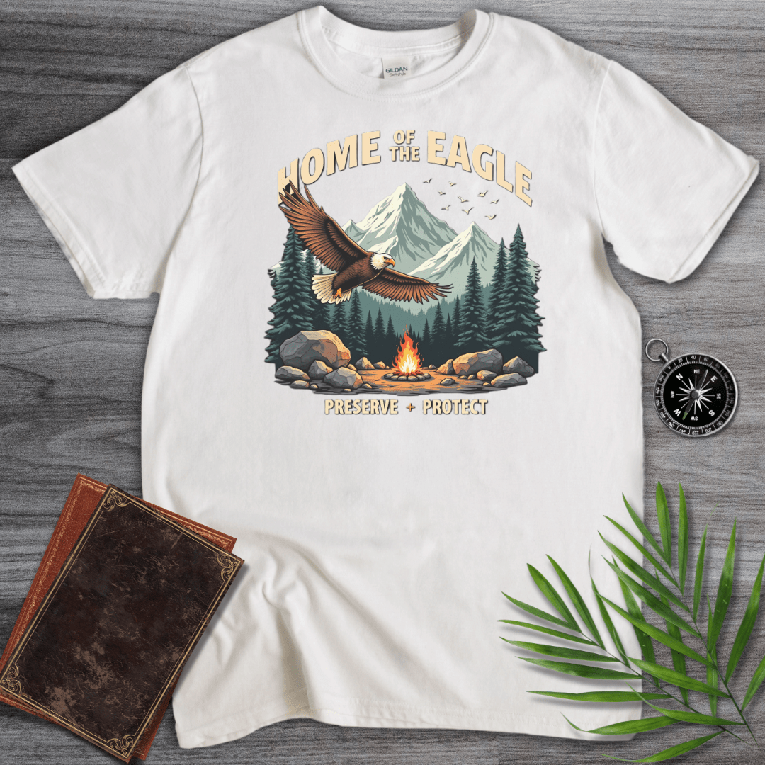 T-Shirt White / S Home of the Eagle T-Shirt: Ecological Conservation