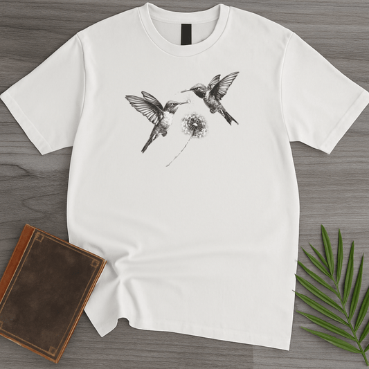 T-Shirt White / S Hummingbird Dandelion Wishes T-Shirt
