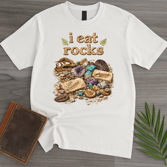 T-Shirt White / S I Eat Rocks T-Shirt