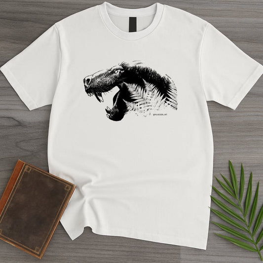 T-Shirt White / S Inostrancevia Sabre-Toothed Cat T-Shirt (palaeoden_art)