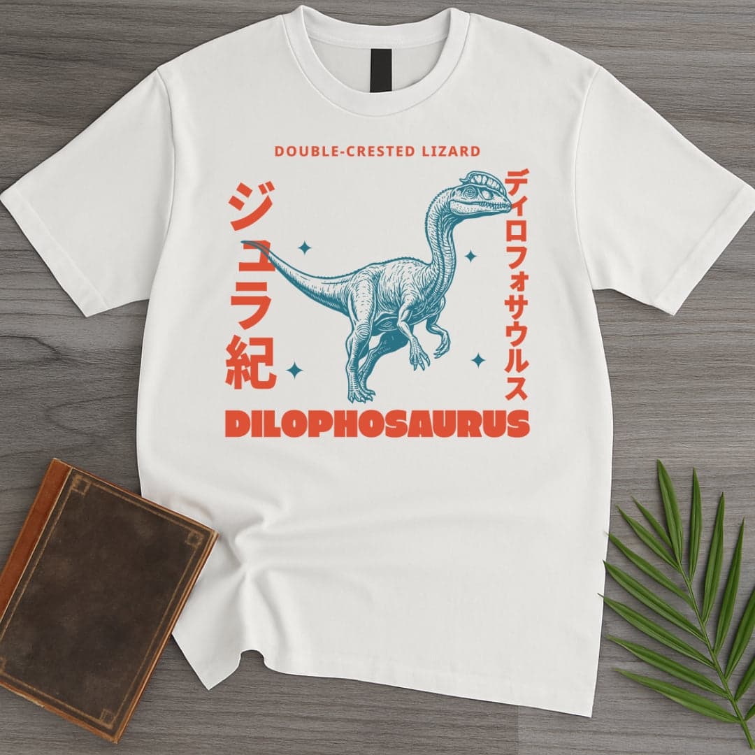 T-Shirt White / S Japanese Vintage Dilophosaurus T-Shirt