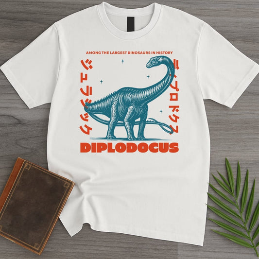 T-Shirt White / S Japanese Vintage Diplodocus T-Shirt