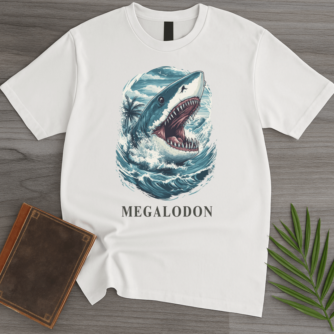 T-Shirt White / S Jaws of History: Megalodon T-Shirt
