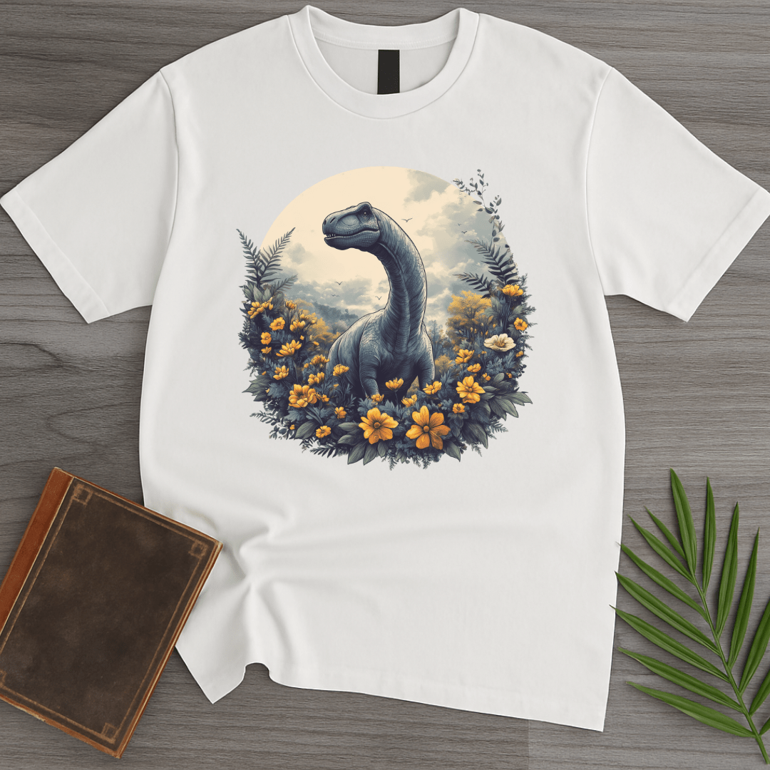 T-Shirt White / S Jurassic Bloom Circle Flower T-Shirt