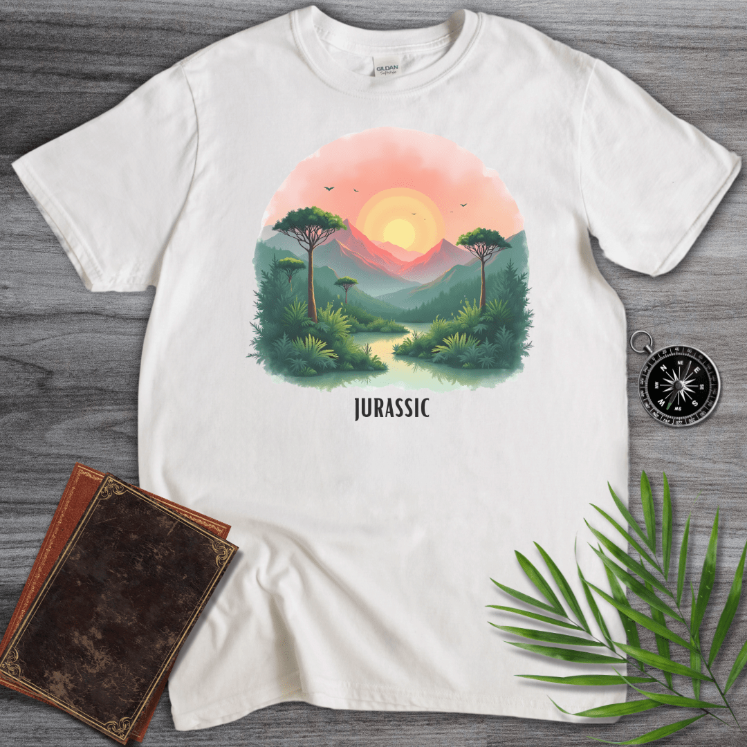 T-Shirt White / S Jurassic Sunset Environment Graphic T-Shirt