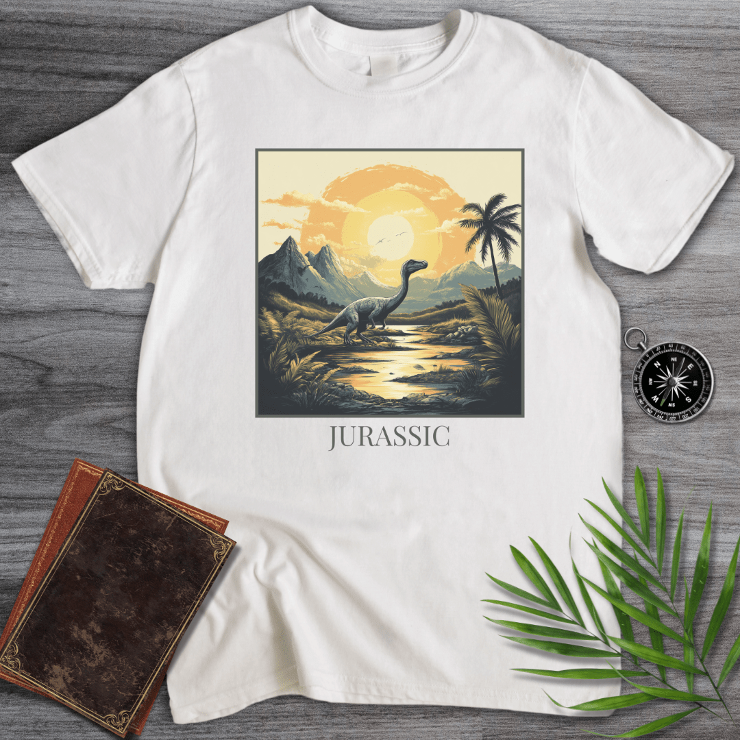 T-Shirt White / S Jurassic Theropod at Dawn T-Shirt