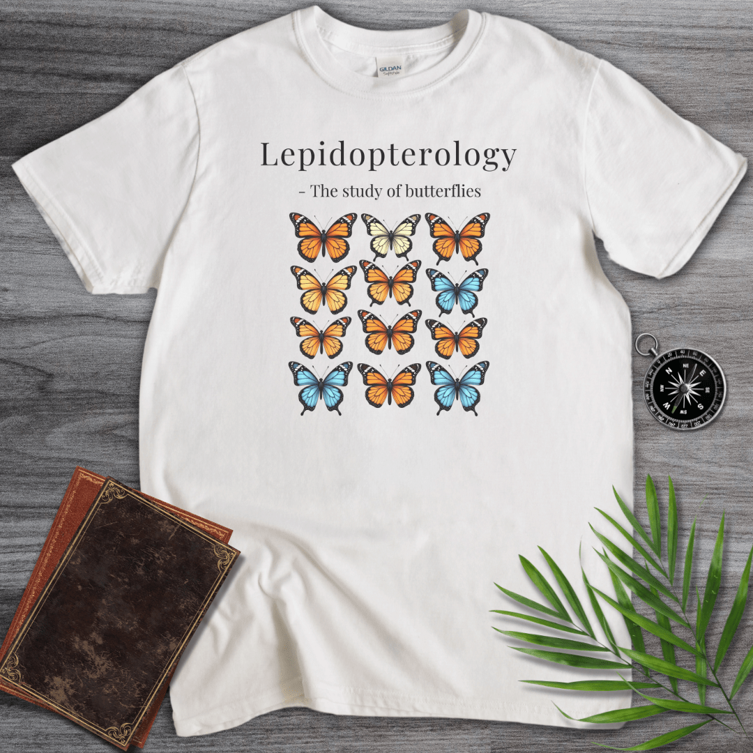 T-Shirt White / S Lepidopterology: The study of butterflies T-Shirt