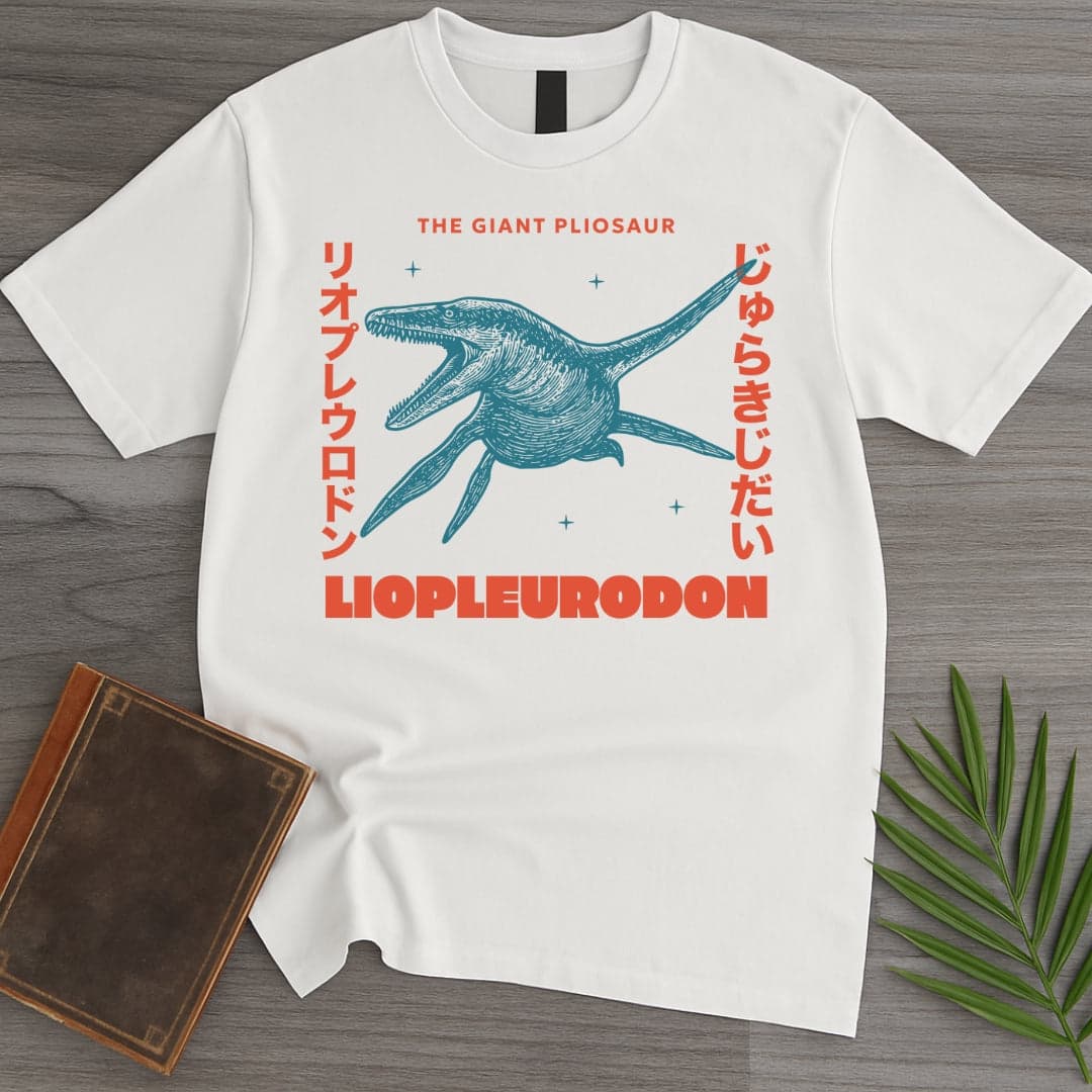 T-Shirt White / S Liopleurodon Japanese Vintage T-Shirt