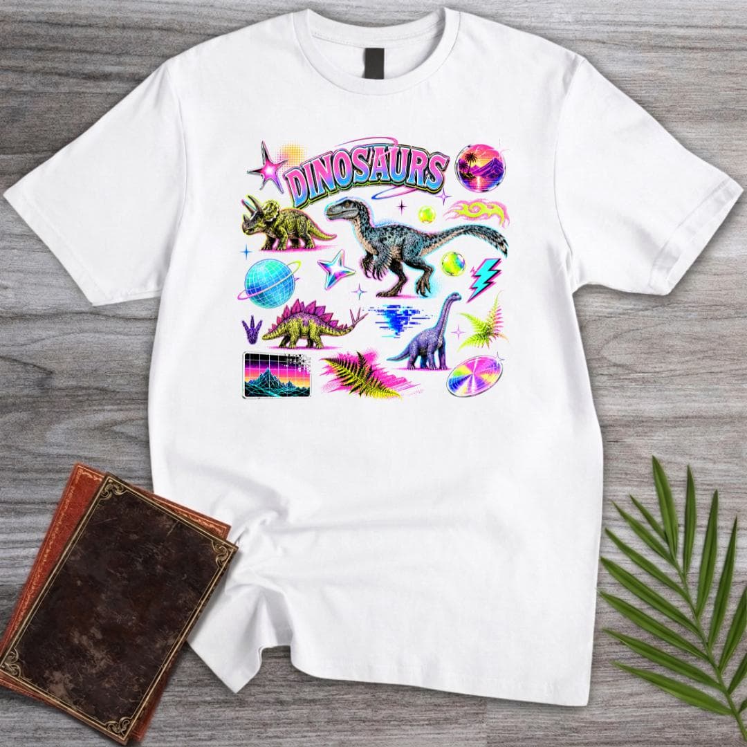 T-Shirt White / S Maximalist Y2K Dinosaurs T-Shirt