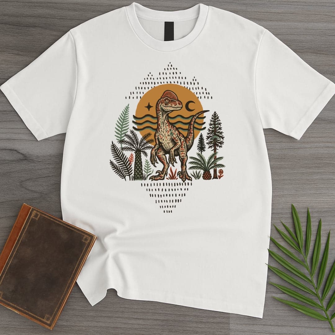 T-Shirt White / S Mesozoic Deinonychus Wanderlust T-Shirt