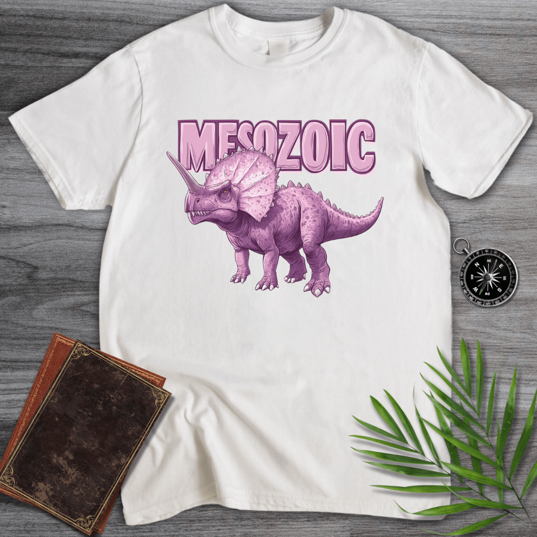 T-Shirt White / S Mesozoic Triceratops Vintage T-Shirt