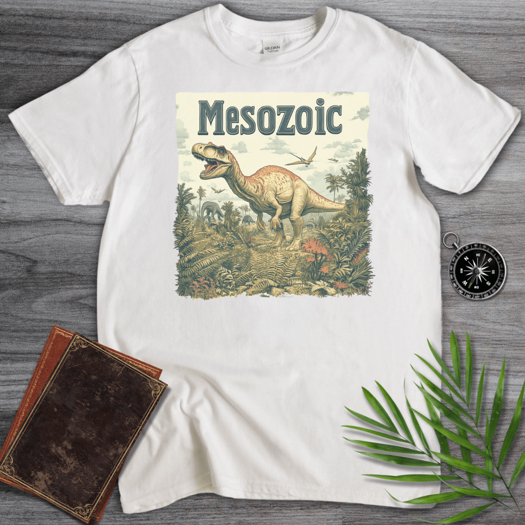 T-Shirt White / S Mesozoic Tyrannosaur Graphic T-Shirt