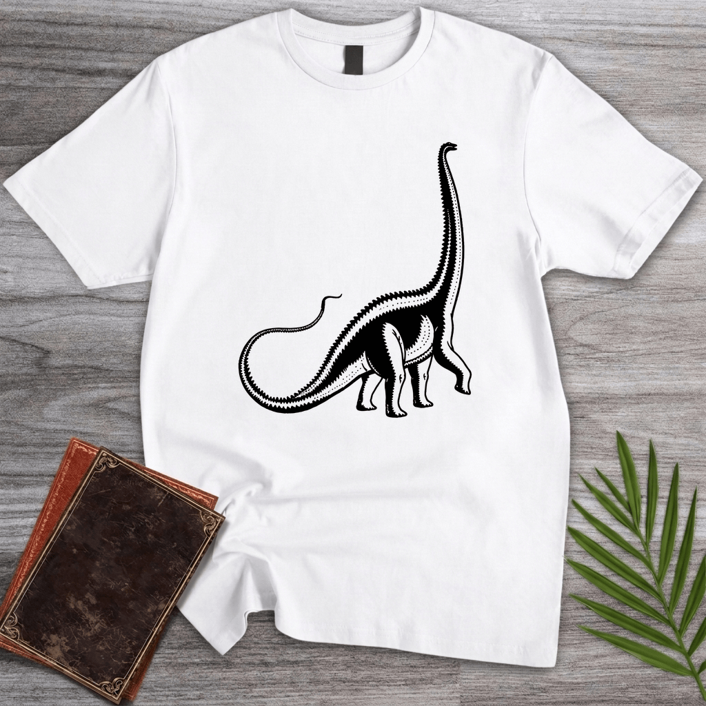 T-Shirt White / S Minimalist Diplodocus  T-Shirt
