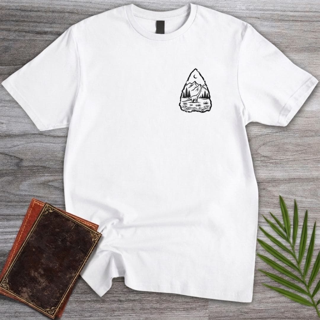 T-Shirt White / S Minimalist Nature Sauropod Moon T-Shirt