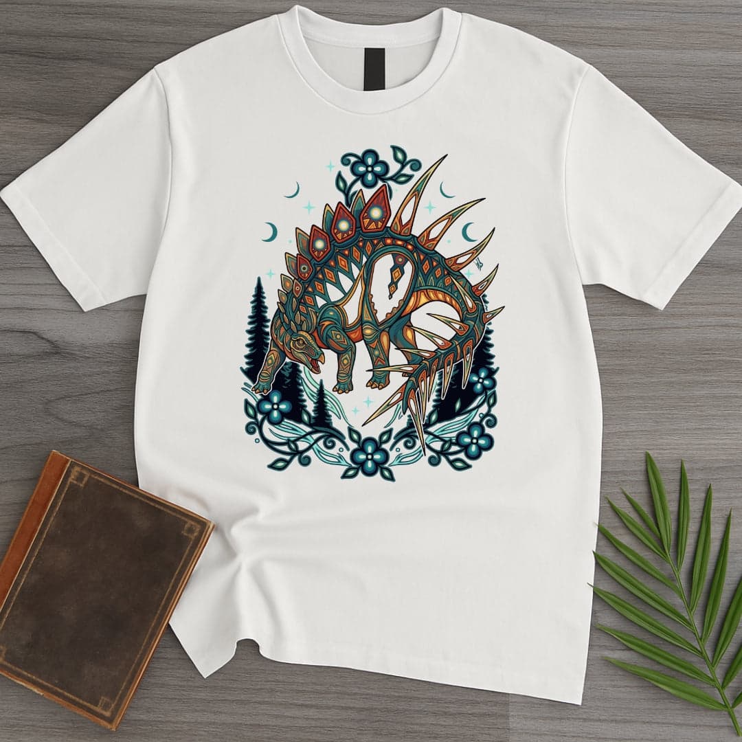 T-Shirt White / S Miragaia: Cousin of Stegosaurus T-Shirt