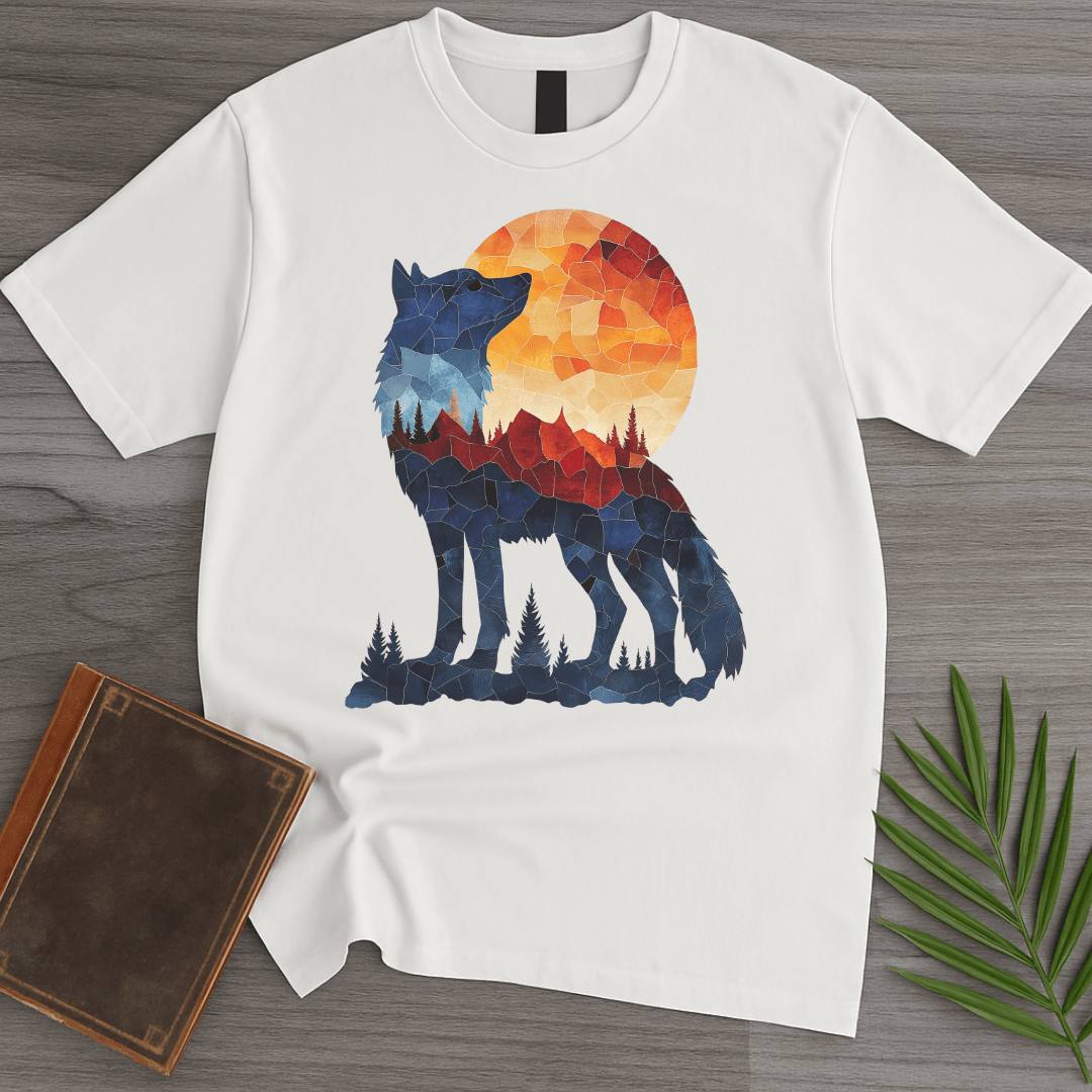 T-Shirt White / S Mosaic Silhouette Dire Wolf T-Shirt