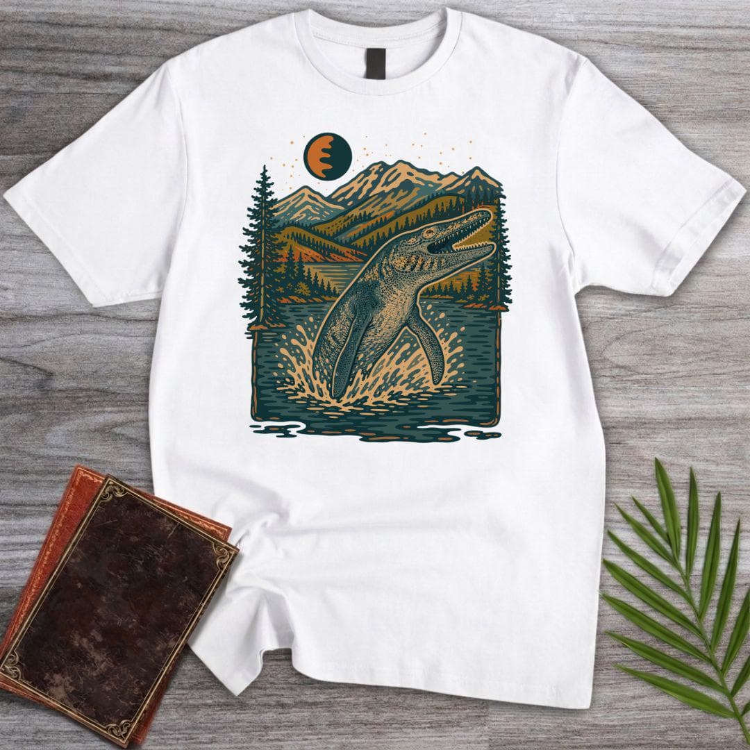 T-Shirt White / S Mosasaur Mountain Tide T-Shirt