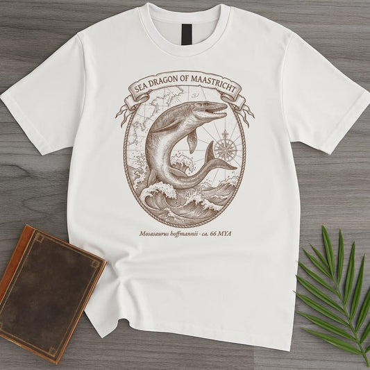 T-Shirt White / S Mosasaurus Scrimshaw Breaching T-Shirt