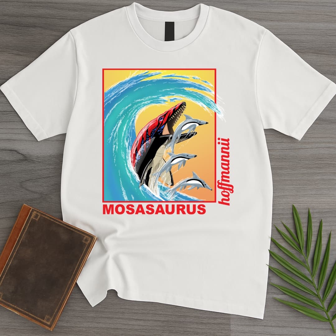 T-Shirt White / S Mosasaurus - Tidal Fury Rising T-Shirt