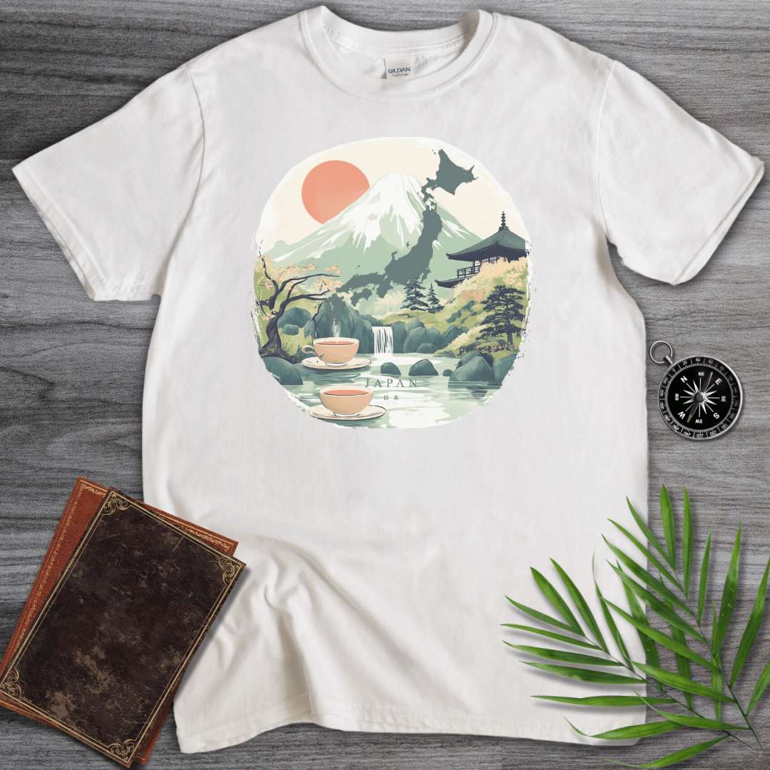 T-Shirt White / S Mount Fuji Japan Map Graphic T-Shirt