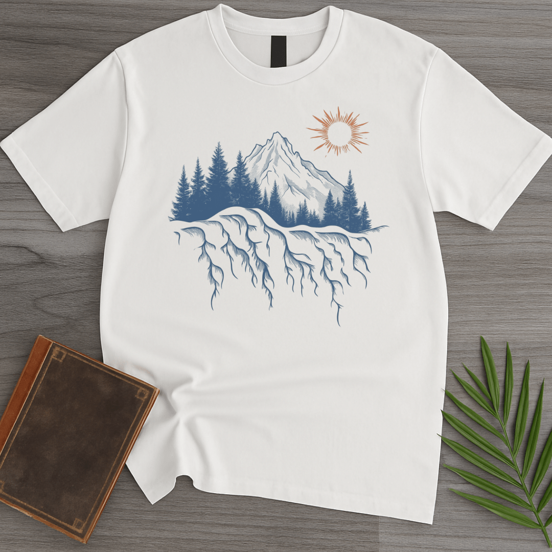 T-Shirt White / S Mountain Pine Tree Roots T-Shirt