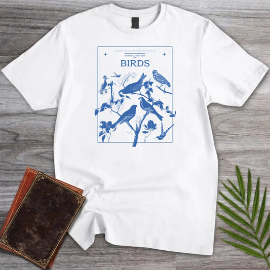 T-Shirt White / S Natural History Birds Poster T-Shirt