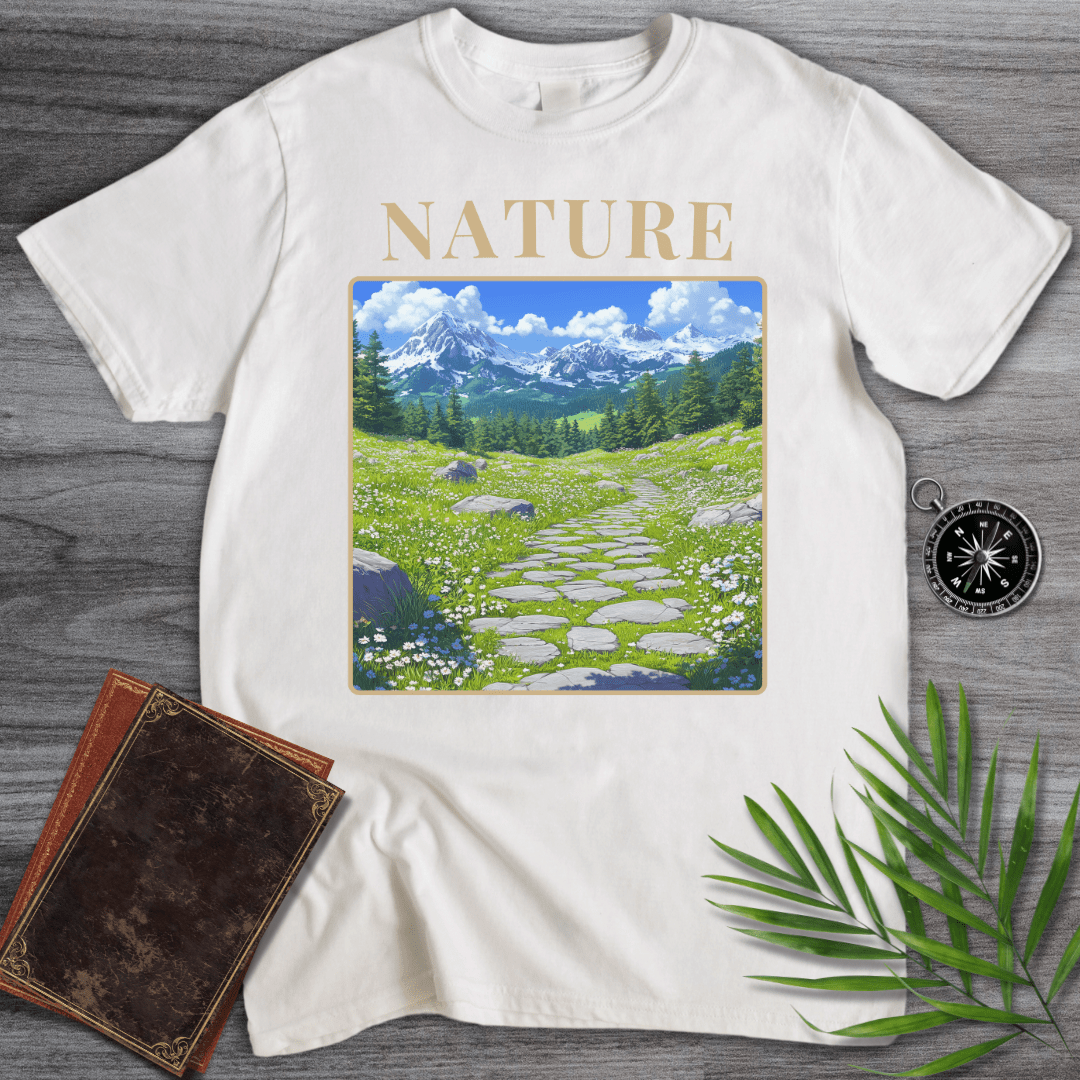 T-Shirt White / S Nature Mountain Valley T-Shirt