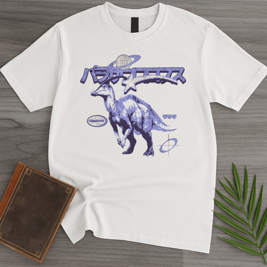 T-Shirt White / S Old Vintage Japanese Parasaurolophus T-Shirt