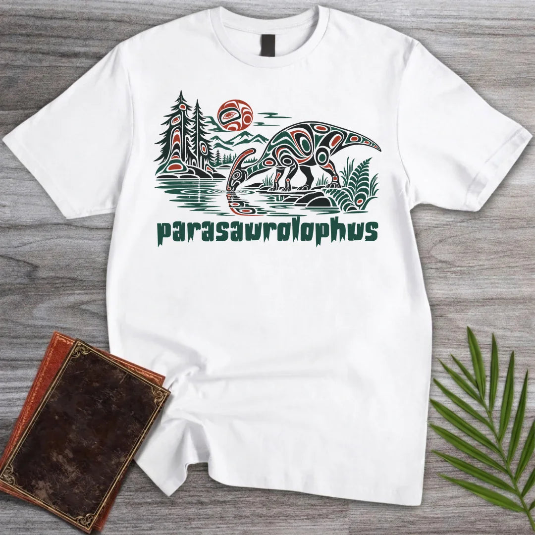 T-Shirt White / S Pacific Northwest Parasaurolophus T-Shirt