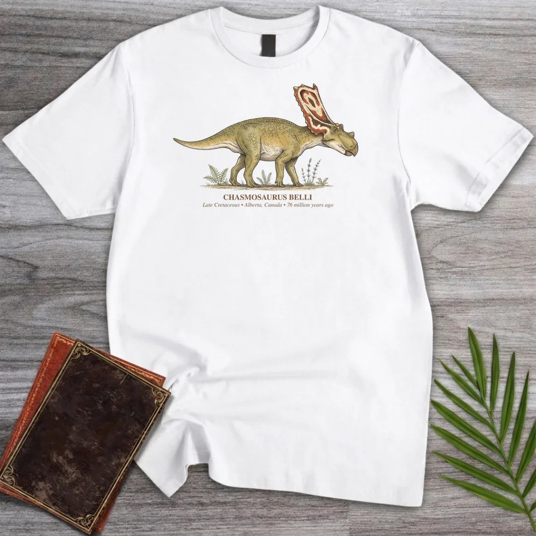 T-Shirt White / S Painted Frill Chasmosaurus T-Shirt