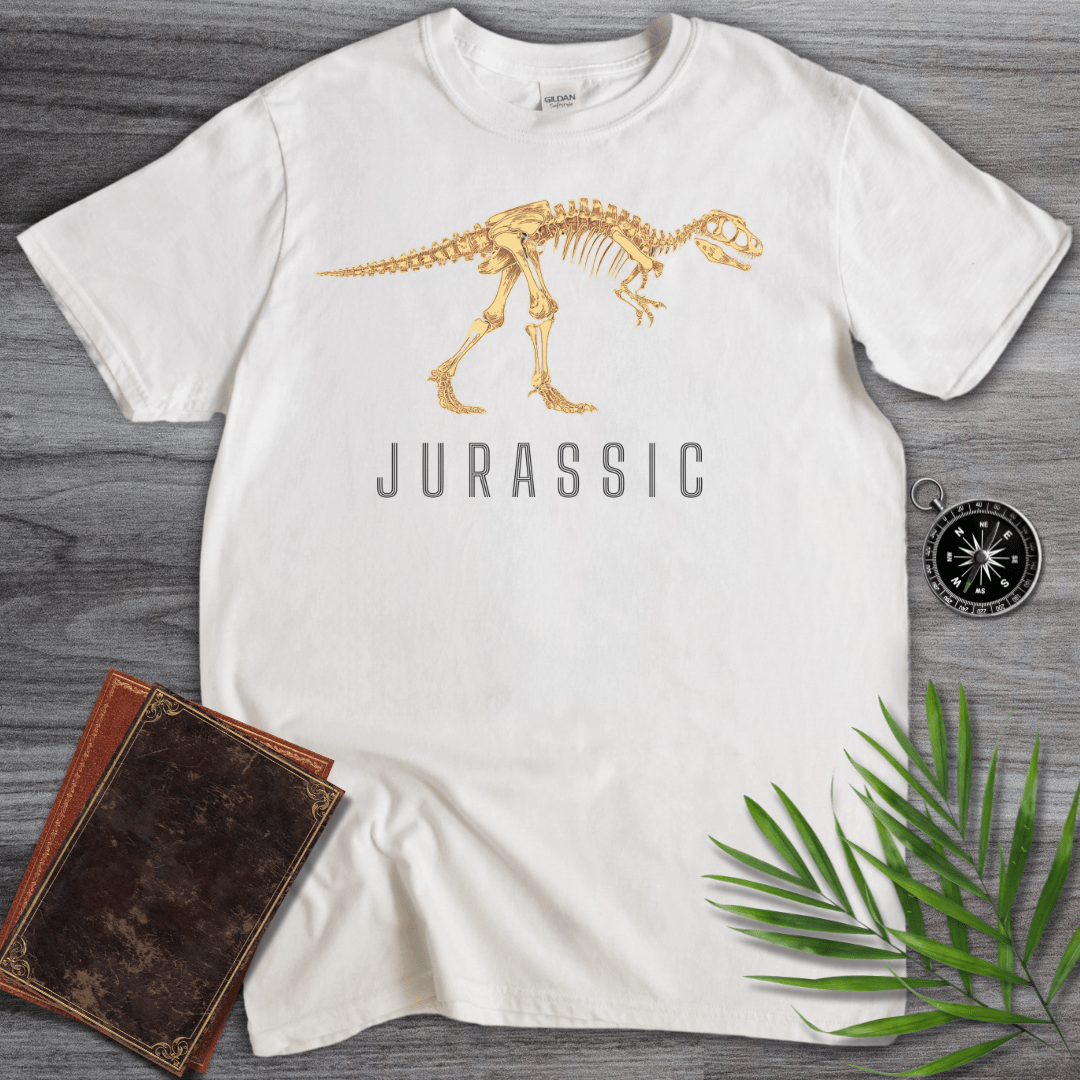 T-Shirt White / S Paleontology Dinosaur Skeleton, Jurassic Era T-Shirt