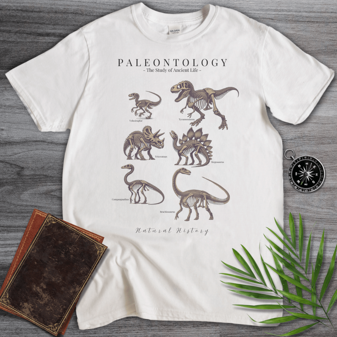 T-Shirt White / S Paleontology Fossil Education T-Shirt