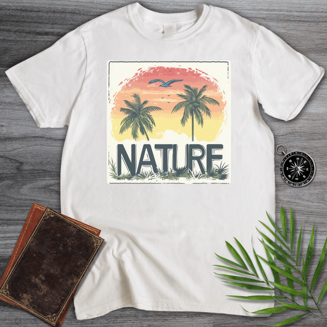 T-Shirt White / S Palm Nature Sunset T-Shirt