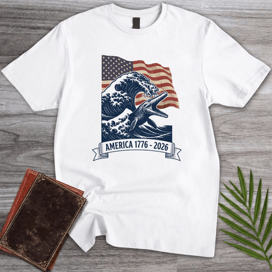 T-Shirt White / S Patriotic Mosasaur Americas 250th T-Shirt