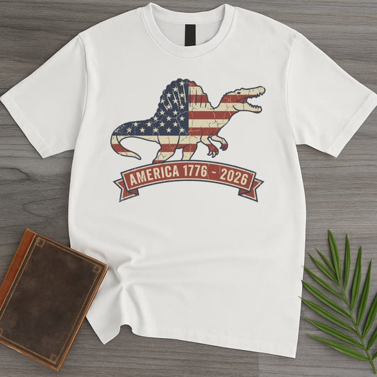 T-Shirt White / S Patriotic Spinosaurus Americas 250th T-Shirt