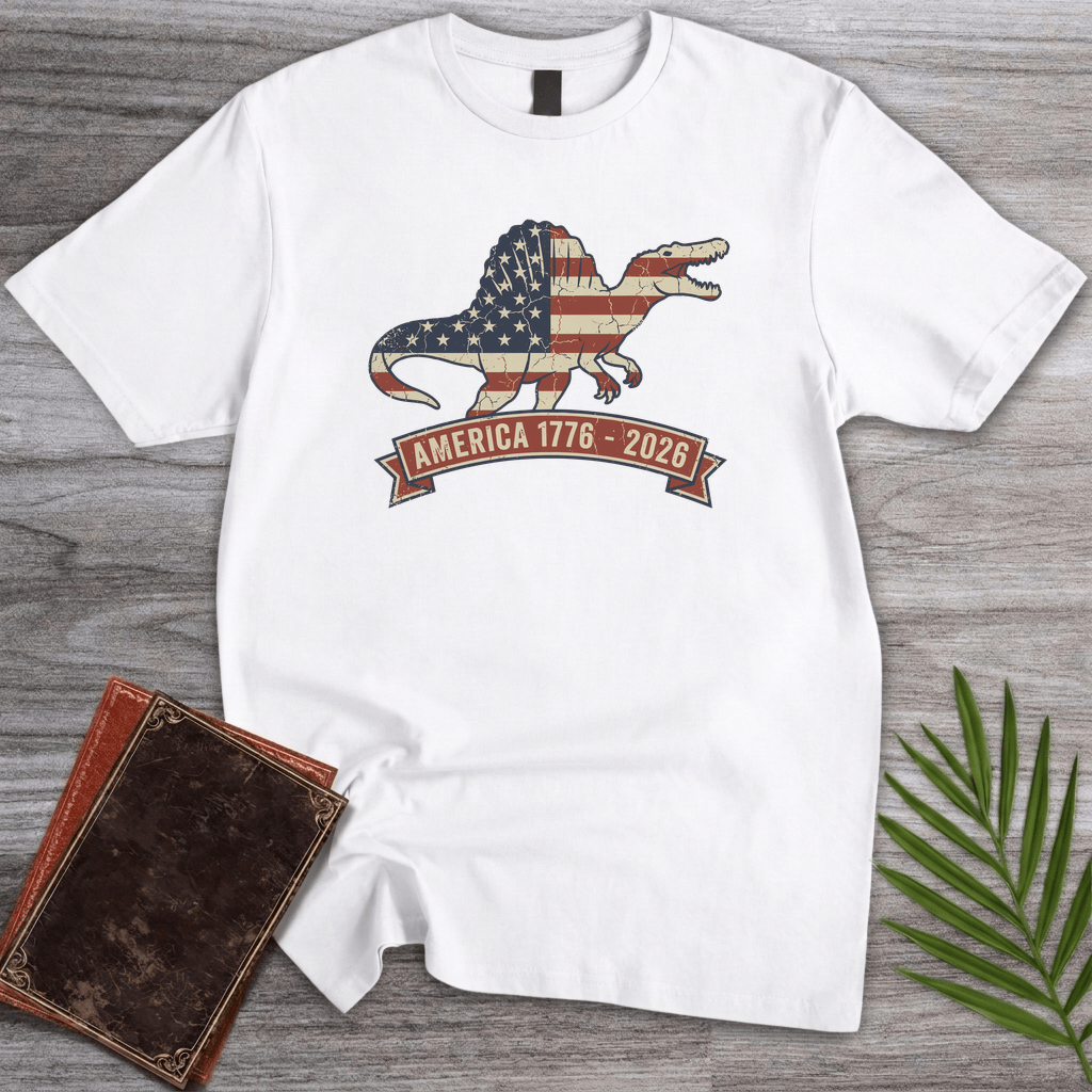 T-Shirt White / S Patriotic Spinosaurus Americas 250th T-Shirt