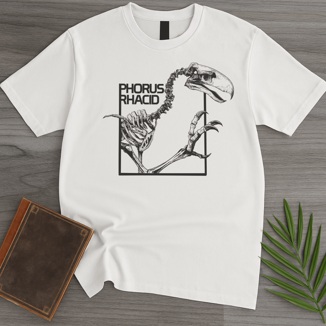 T-Shirt White / S Phorusrhacid, Birds of Terror T-Shirt (farkas.art)